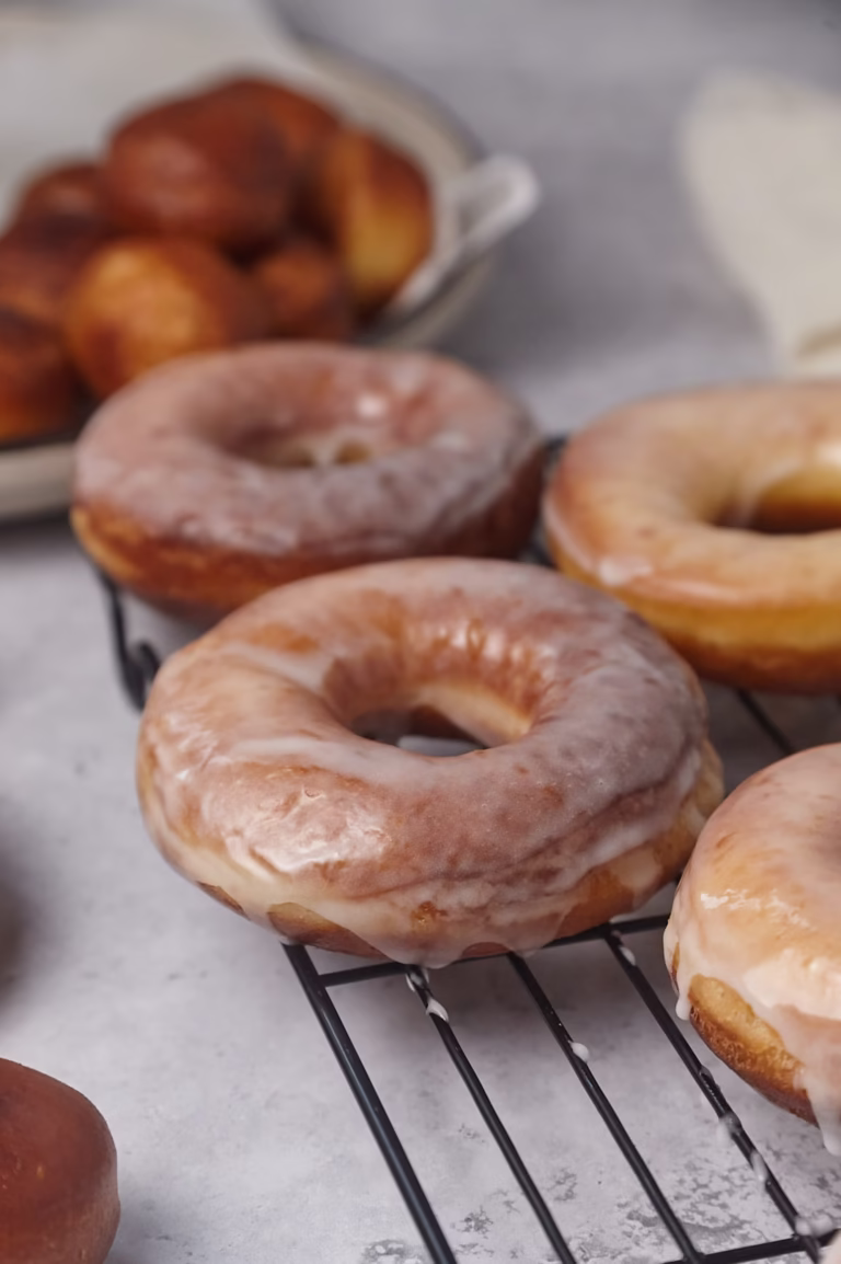Ring Doughnuts with Sugar Icing